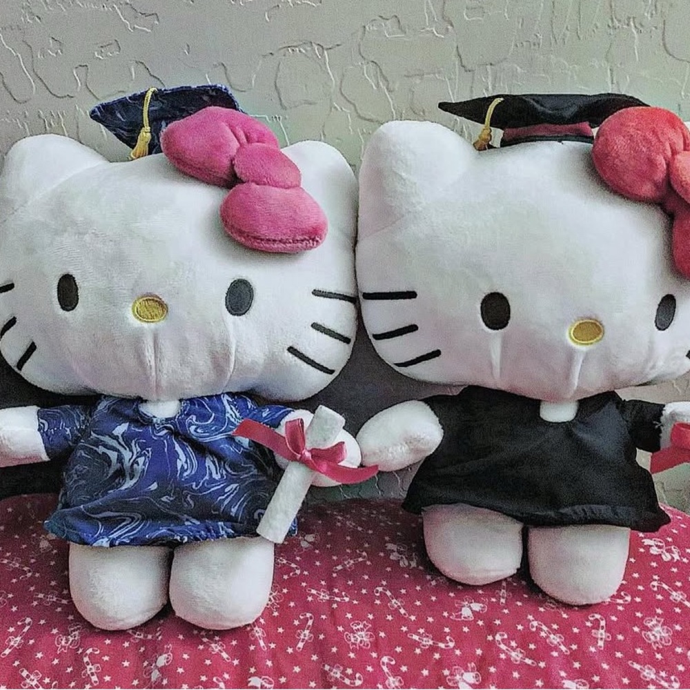Set of Two Hello Kitty Graduation Plush Set